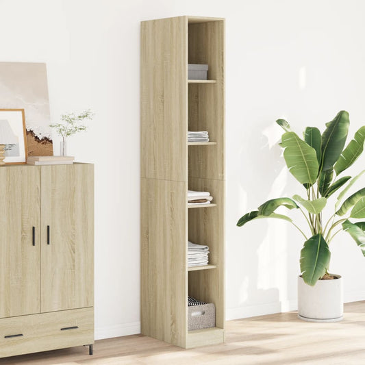 vidaXL Wardrobe Sonoma Oak 30x50x200 cm Engineered Wood - Brown - 65710