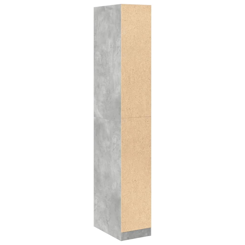vidaXL Wardrobe Concrete Grey 30x50x200 cm Engineered Wood - 65713