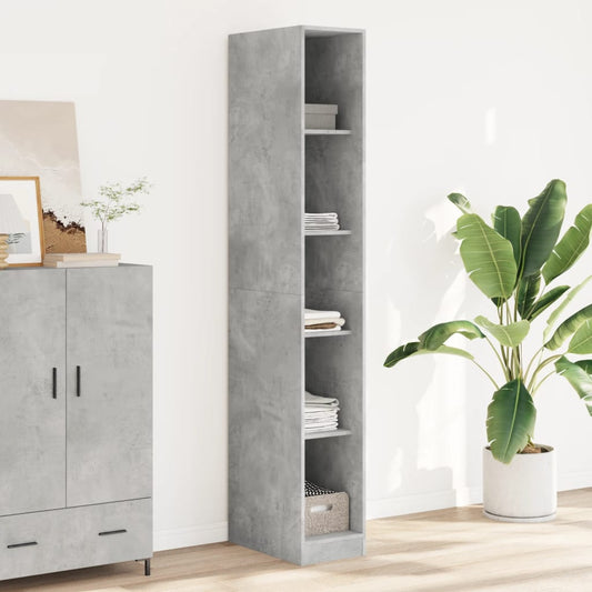 vidaXL Wardrobe Concrete Grey 30x50x200 cm Engineered Wood - 65713