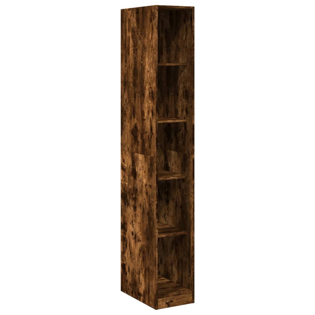 vidaXL Wardrobe Smoked Oak 30x50x200 cm Engineered Wood - Brown - 65714