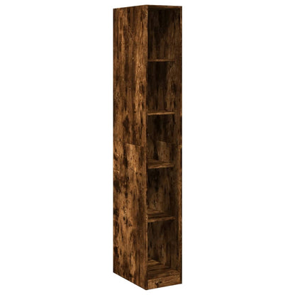 vidaXL Wardrobe Smoked Oak 30x50x200 cm Engineered Wood - Brown - 65714