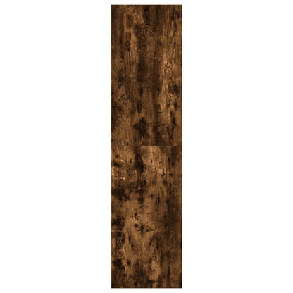 vidaXL Wardrobe Smoked Oak 30x50x200 cm Engineered Wood - Brown - 65714