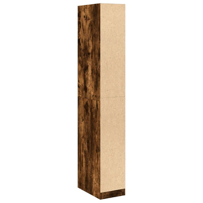 vidaXL Wardrobe Smoked Oak 30x50x200 cm Engineered Wood - Brown - 65714