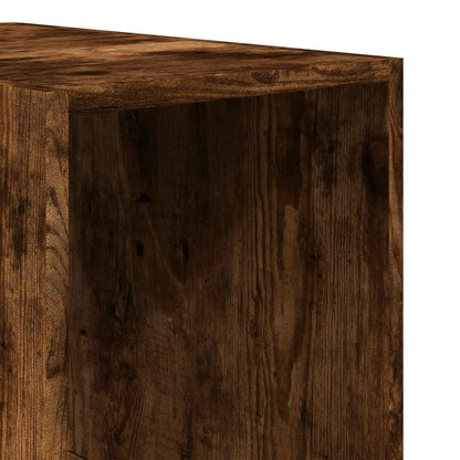 vidaXL Wardrobe Smoked Oak 30x50x200 cm Engineered Wood - Brown - 65714