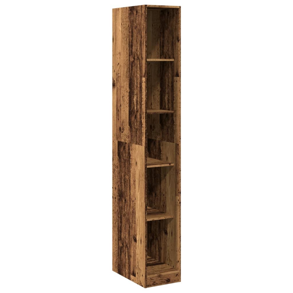 vidaXL Wardrobe Old Wood 30x50x200 cm Engineered Wood - Brown - 65732