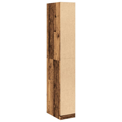 vidaXL Wardrobe Old Wood 30x50x200 cm Engineered Wood - Brown - 65732