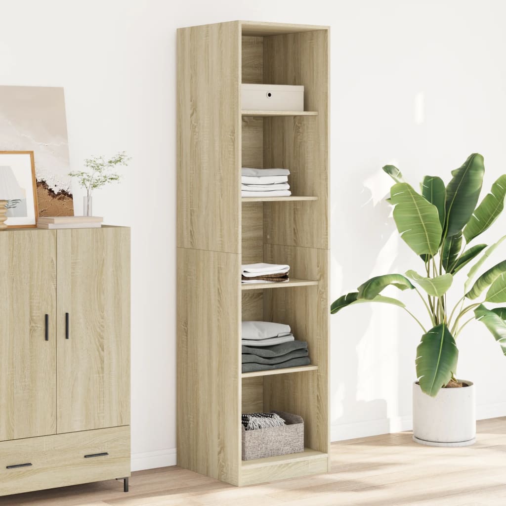 vidaXL Wardrobe Sonoma Oak 50x50x200 cm Engineered Wood - Brown
