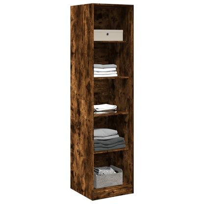 vidaXL Wardrobe Smoked Oak 50x50x200 cm Engineered Wood - Brown