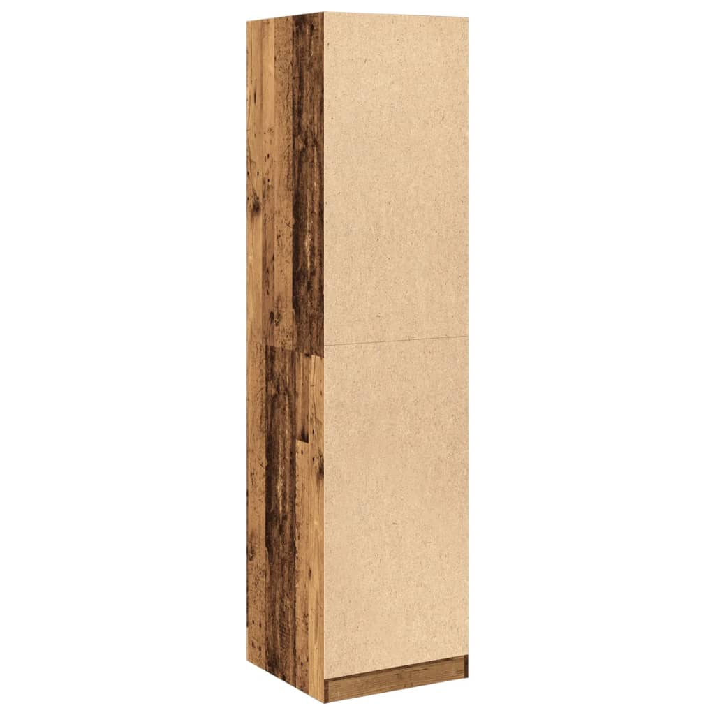 vidaXL Wardrobe Old Wood 50x50x200 cm Engineered Wood - Brown