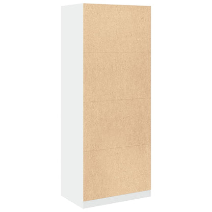 vidaXL Wardrobe White 80x50x200 cm Engineered Wood - 65771