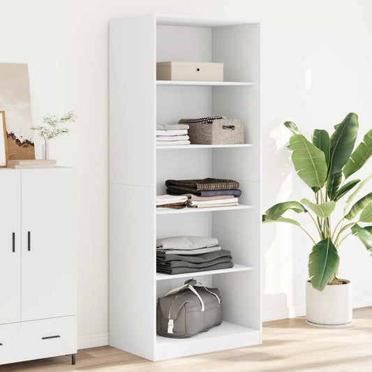vidaXL Wardrobe White 80x50x200 cm Engineered Wood - 65771