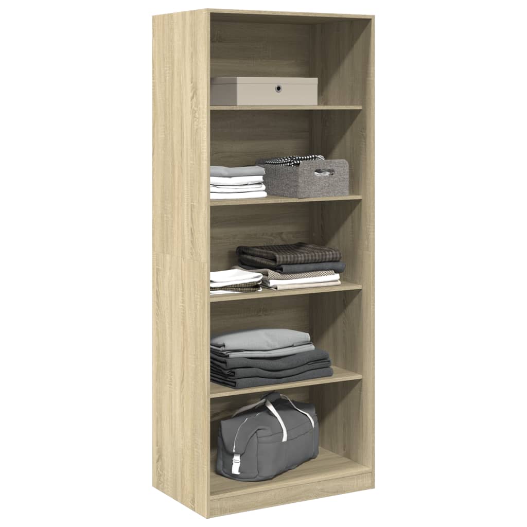 vidaXL Wardrobe Sonoma Oak 80x50x200 cm Engineered Wood - Brown - 65776
