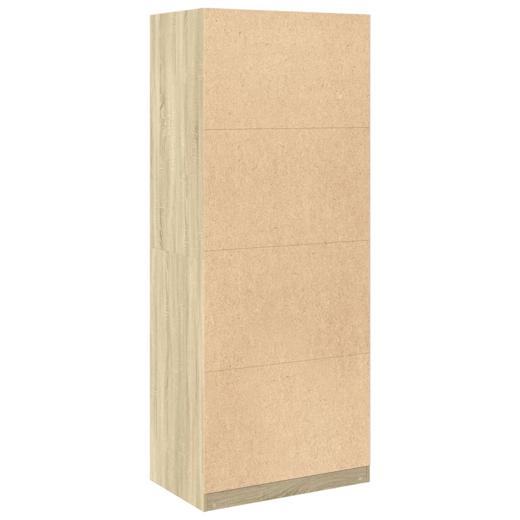 vidaXL Wardrobe Sonoma Oak 80x50x200 cm Engineered Wood - Brown - 65776