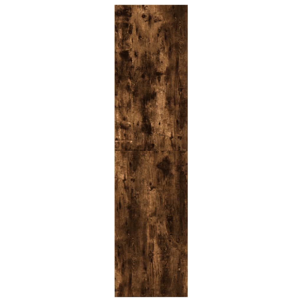 vidaXL Wardrobe Smoked Oak 80x50x200 cm Engineered Wood - Brown - 65784