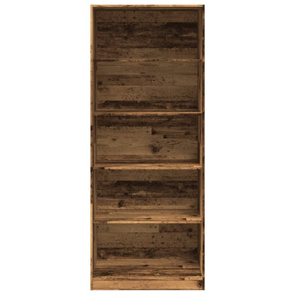 vidaXL Wardrobe Old Wood 80x50x200 cm Engineered Wood - Brown - 65786