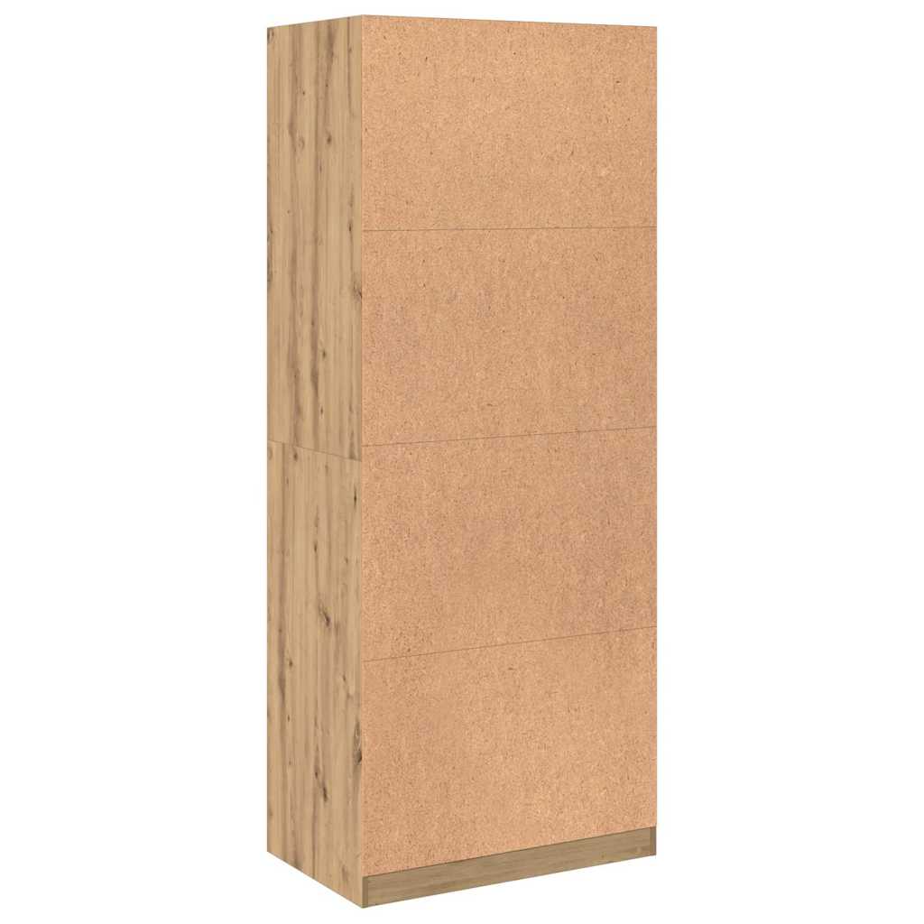 vidaXL Wardrobe Artisian Oak 80x50x200 cm Engineered Wood - Brown - 65790
