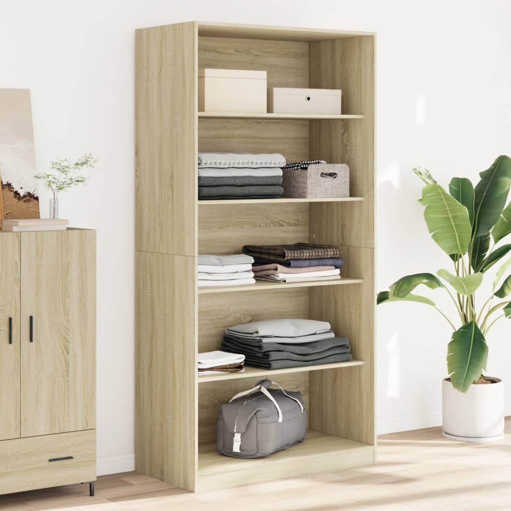 vidaXL Wardrobe Sonoma Oak 100x50x200 cm Engineered Wood - Brown