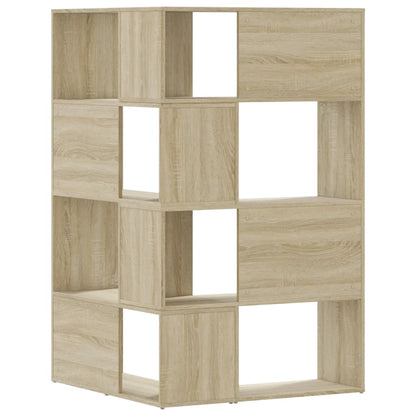 vidaXL Corner Bookcase 4-Tier Sonoma Oak 85x85x140 cm Engineered Wood - Brown