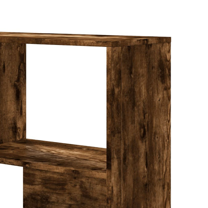 vidaXL Corner Bookcase 4-Tier Smoked Oak 85x85x140 cm Engineered Wood - Brown