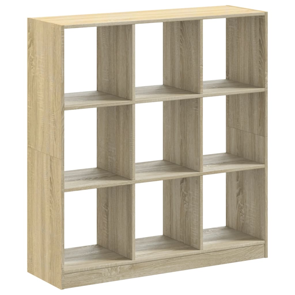 vidaXL Bookcase Sonoma Oak 102x32x108 cm Engineered Wood - Brown