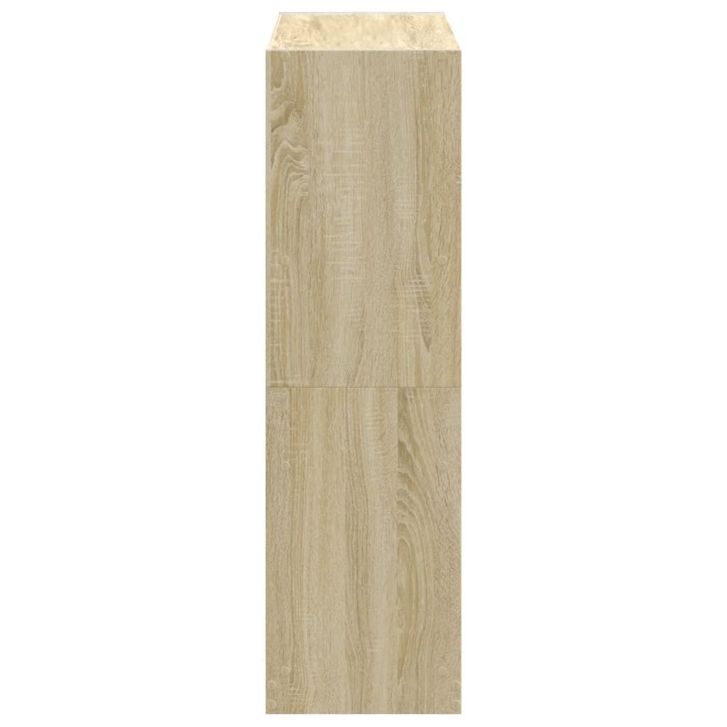 vidaXL Bookcase Sonoma Oak 102x32x108 cm Engineered Wood - Brown