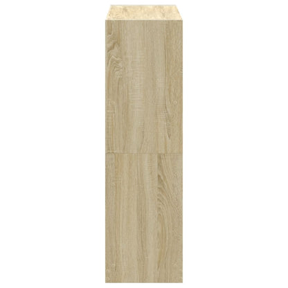 vidaXL Bookcase Sonoma Oak 102x32x108 cm Engineered Wood - Brown