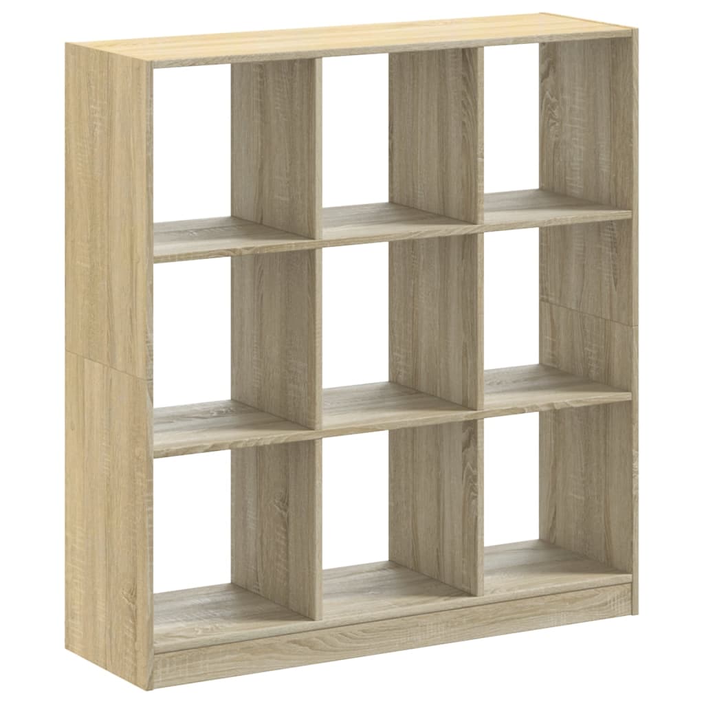 vidaXL Bookcase Sonoma Oak 102x32x108 cm Engineered Wood - Brown