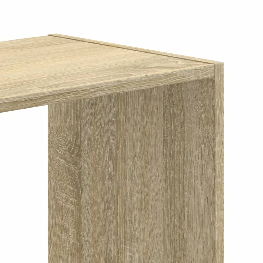 vidaXL Bookcase Sonoma Oak 102x32x108 cm Engineered Wood - Brown