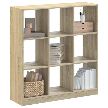 vidaXL Bookcase Sonoma Oak 102x32x108 cm Engineered Wood - Brown