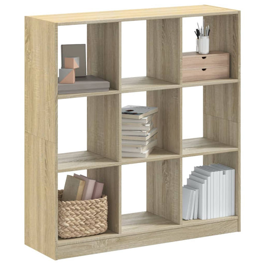 vidaXL Bookcase Sonoma Oak 102x32x108 cm Engineered Wood - Brown