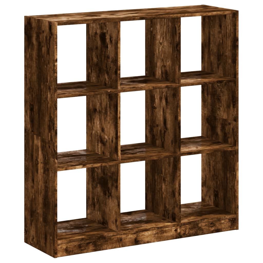 vidaXL Bookcase Smoked Oak 102x32x108 cm Engineered Wood - Brown