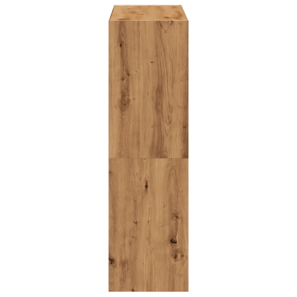 vidaXL Bookcase Artisian Oak 102x32x108 cm Engineered Wood - Brown