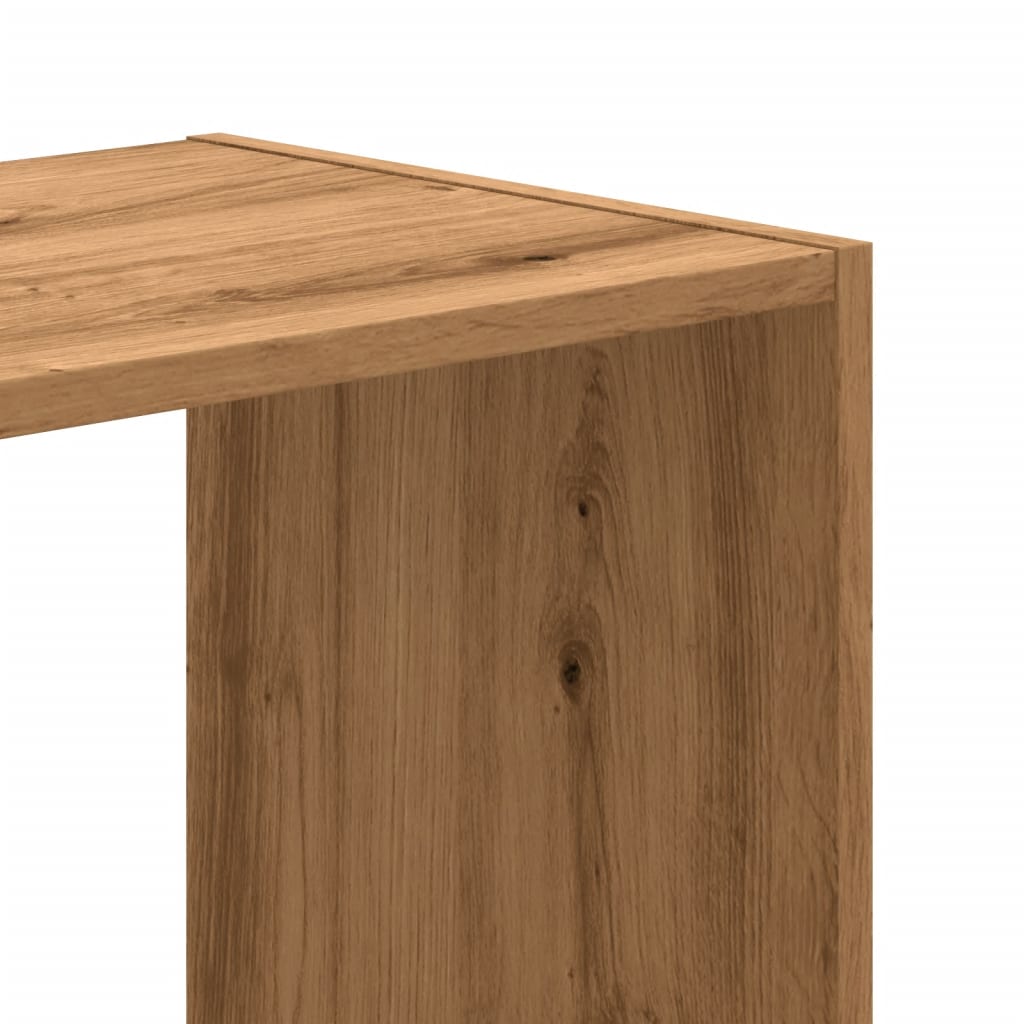 vidaXL Bookcase Artisian Oak 102x32x108 cm Engineered Wood - Brown