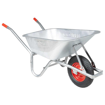 vidaXL Wheelbarrow 90 L 150 kg Galvanised Steel and Plastic - Green
