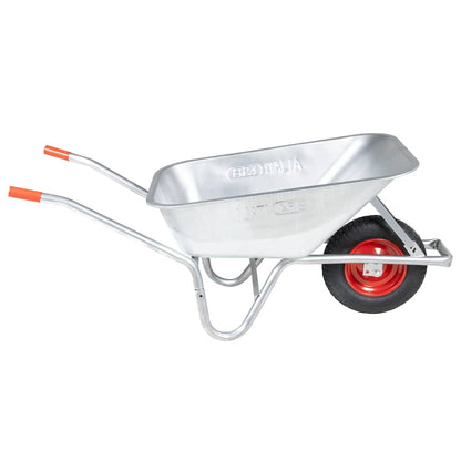 vidaXL Wheelbarrow 90 L 150 kg Galvanised Steel and Plastic - Green