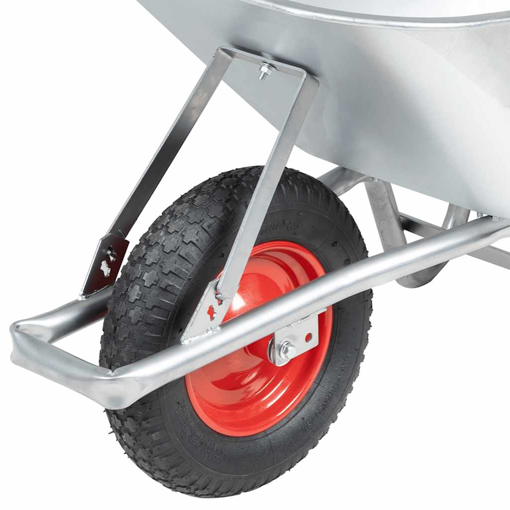 vidaXL Wheelbarrow 90 L 150 kg Galvanised Steel and Plastic - Green
