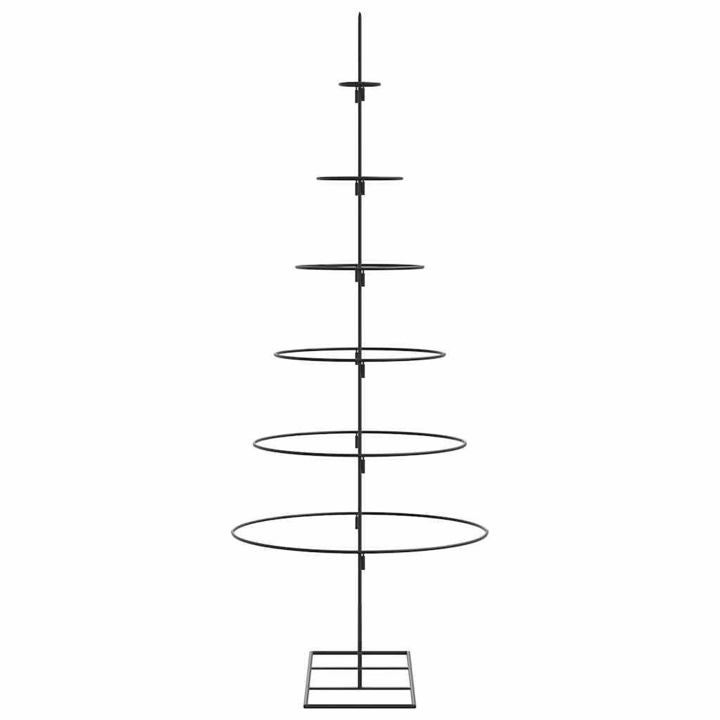 vidaXL Metal Christmas Tree for Decoration Black 150 cm