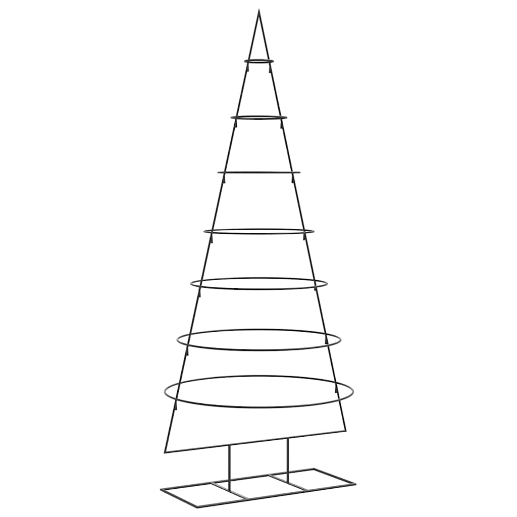vidaXL Metal Christmas Tree for Decoration Black 180 cm