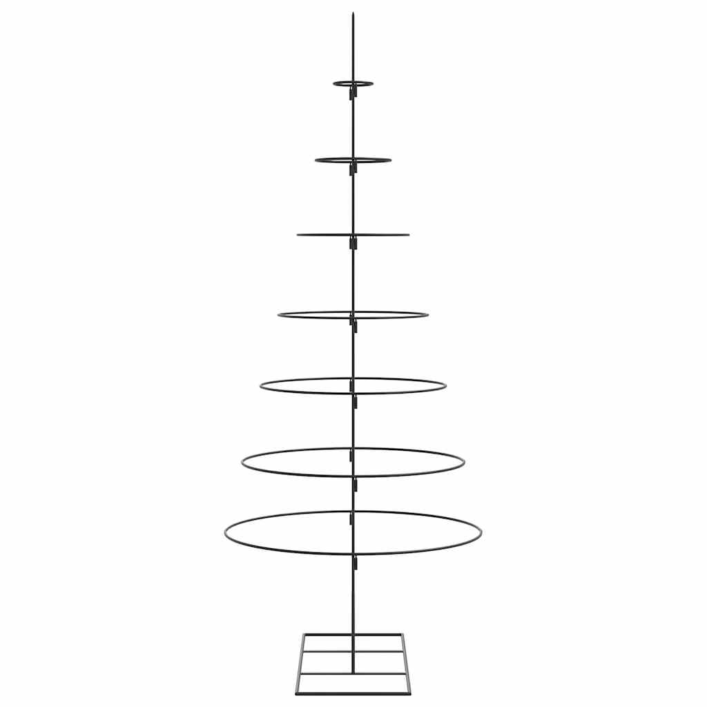 vidaXL Metal Christmas Tree for Decoration Black 180 cm