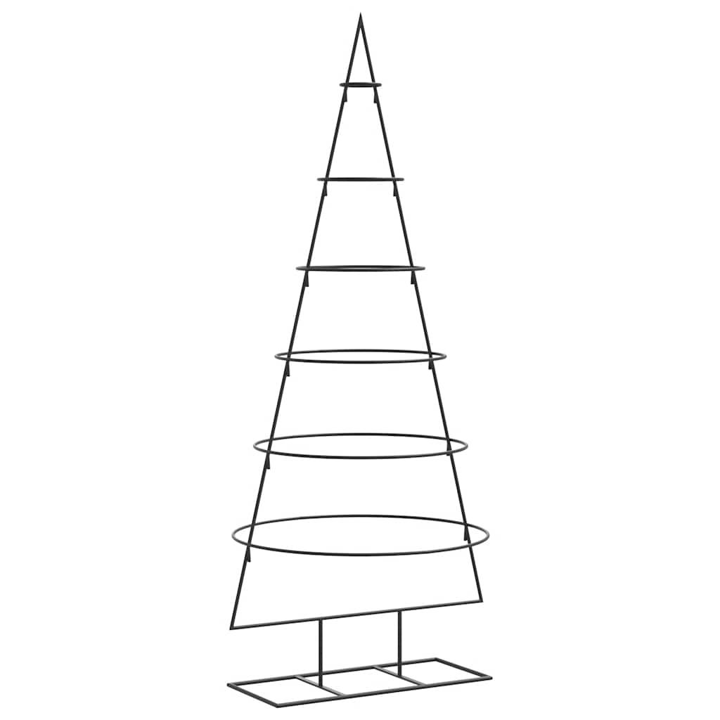 vidaXL Metal Christmas Tree for Decoration Black 180 cm