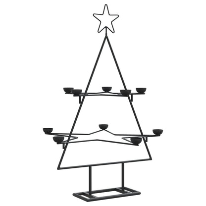 vidaXL Metal Christmas Tree for Decoration Black 75 cm