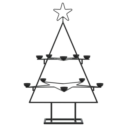 vidaXL Metal Christmas Tree for Decoration Black 75 cm