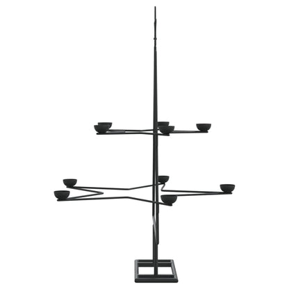 vidaXL Metal Christmas Tree for Decoration Black 75 cm