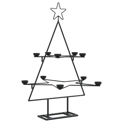 vidaXL Metal Christmas Tree for Decoration Black 75 cm