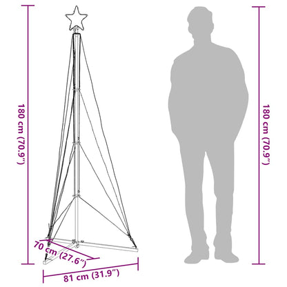 vidaXL LED Christmas Tree 363 LEDs Cold White 182 cm - 180 cm - 55473