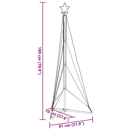 vidaXL LED Christmas Tree 363 LEDs Blue 182 cm - 180 cm