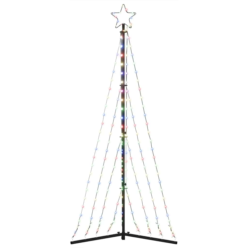 vidaXL LED Christmas Tree 339 LEDs Colorful 187 cm - Multicolour - 180 cm