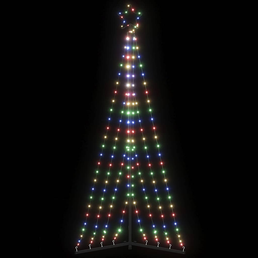 vidaXL LED Christmas Tree 339 LEDs Colorful 187 cm - Multicolour - 180 cm