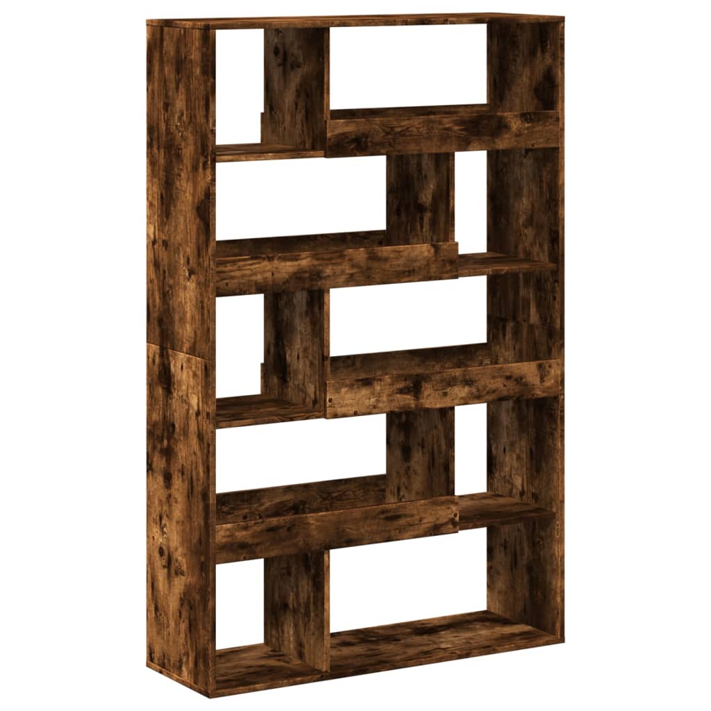 vidaXL Bookcase Smoked Oak100x33x156,5 cm Engineered Wood - Brown - 100 x 33 x 156.5 cm