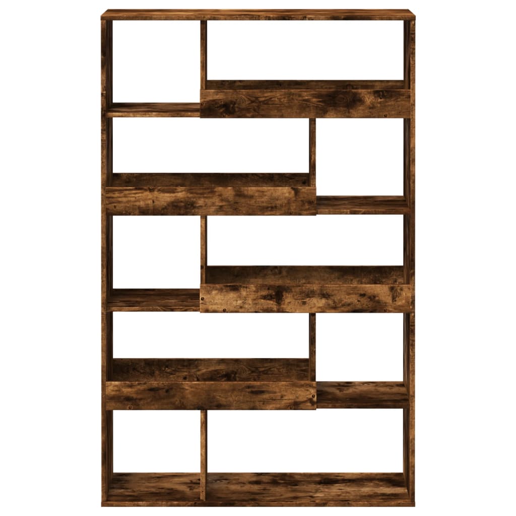 vidaXL Bookcase Smoked Oak100x33x156,5 cm Engineered Wood - Brown - 100 x 33 x 156.5 cm